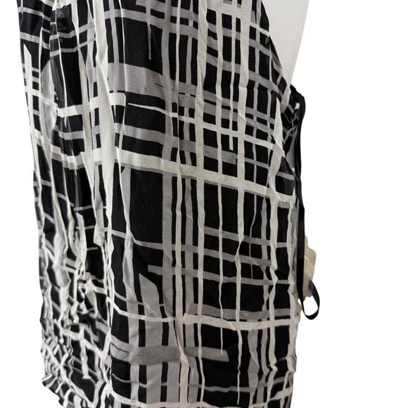 Kenneth Cole New York Womens 100% Silk Sleeveless Print Black Top Blouse NWT 14 - Picture 9 of 16